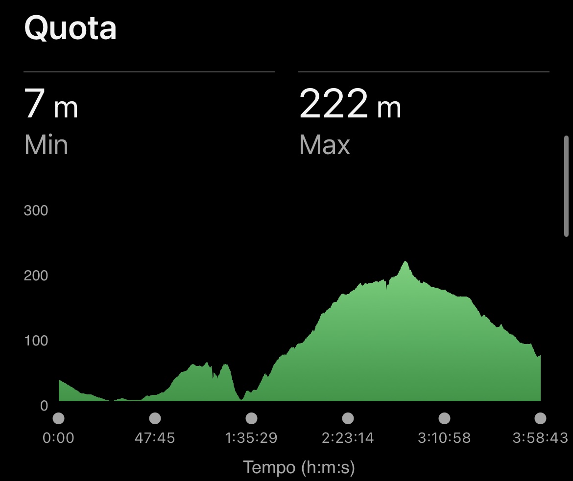 Screenshot Maratona di Atene 2025 - altimetria